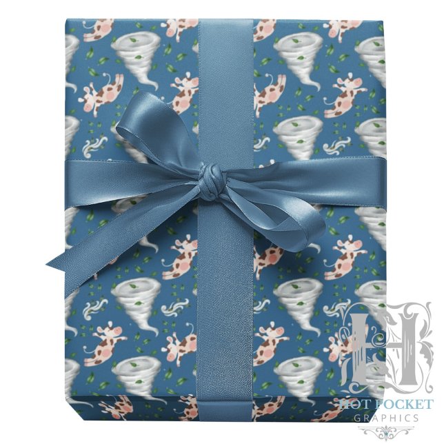 Papier Cadeau Tornado Wrapping Paper in Blue (Créateur téléchargé)