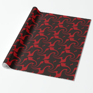 Papier Cadeau Torsion de rouge et de noir