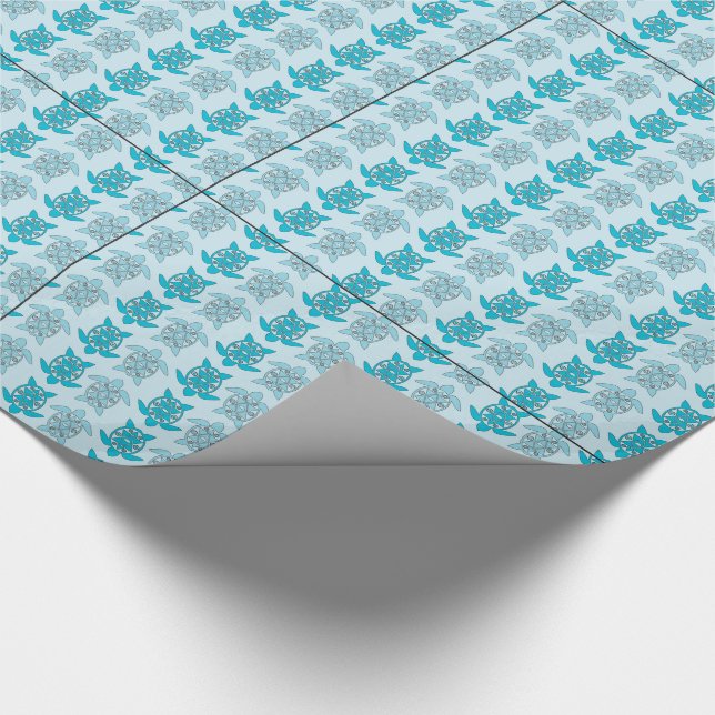 Papier Cadeau Tortues bleues nager Thunder_Cove (Coin)