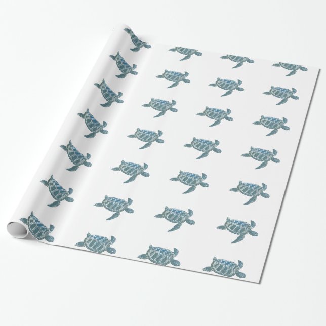 Papier Cadeau Tortues marines (Déroulé)
