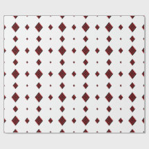 Tot moderne à motif géométrique diamant rouge et n