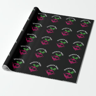 Papier Cadeau Totalement Rad Funny Veggie Radish Pun Dark BG
