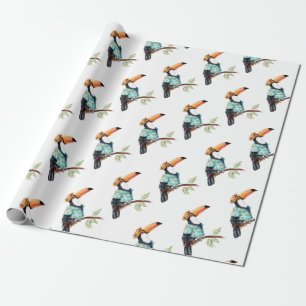 Papier Cadeau Toucan en chemise hawaïenne