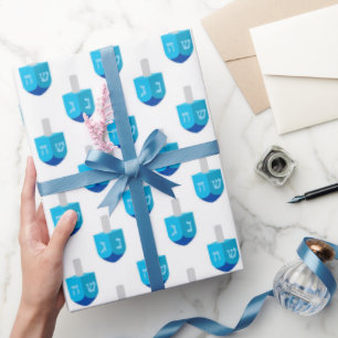 Papier Cadeau Toupie de Hanoukka