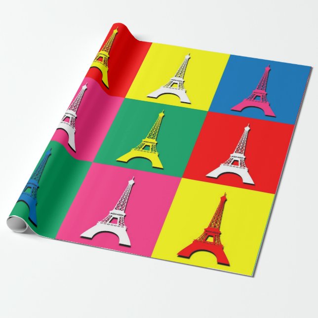 Papier Cadeau Tour Eiffel (Déroulé)