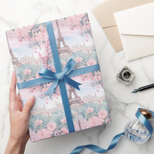 Papier Cadeau Tour Eiffel Paris Décor Français