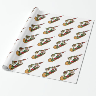 Papier Cadeau Tour fou de traîneau d'Elf