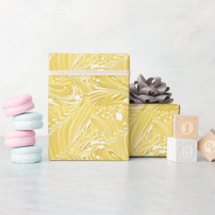 Papier Cadeau Tourbillons dorés