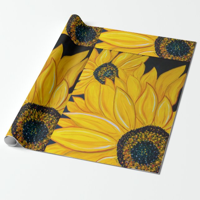 Papier Cadeau Tournesols de LineA (Déroulé)