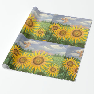 Papier Cadeau Tournesols pour l'Ukraine