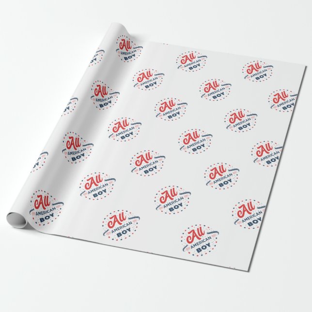 Papier Cadeau Tous les pattes American Boy (Déroulé)