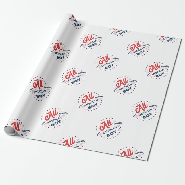 Papier Cadeau Tous les pattes American Boy (Déroulé)
