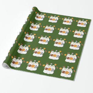 Papier Cadeau Tous les Snowmen de sport envelopper papier