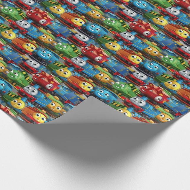 Papier Cadeau Tout À Bord ! Enveloppe cadeau train (Coin)