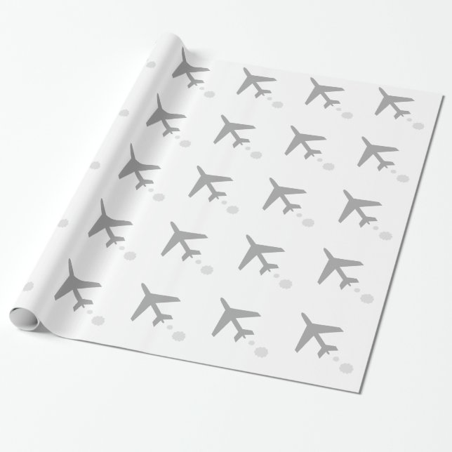 Papier Cadeau tout avion; avion (Déroulé)