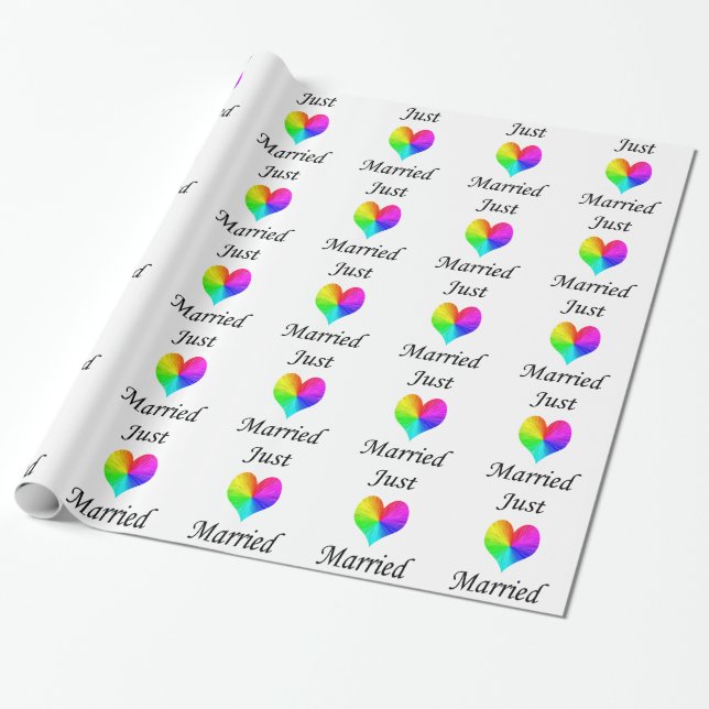 Papier Cadeau Tout juste mariés (Déroulé)