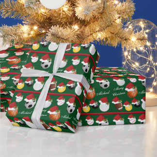 Papier Cadeau Tout Noël Sport | Nom