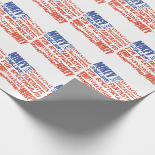 Papier Cadeau Tout Nom Drapeau États-Unis Vous Êtes Génial Perso