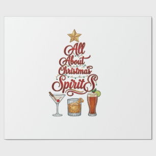 Papier Cadeau Tout sur les cocktails de Noël Esprits Whiskey Sta