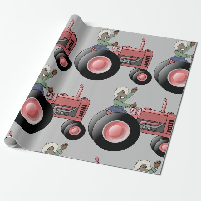 Papier Cadeau Tracteur (Déroulé)