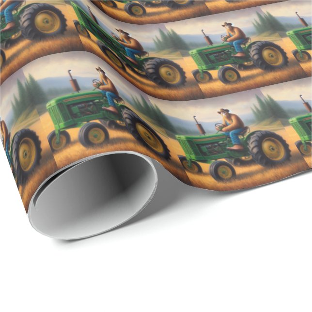 Papier Cadeau Tracteur Bigfoot (Coin rond)