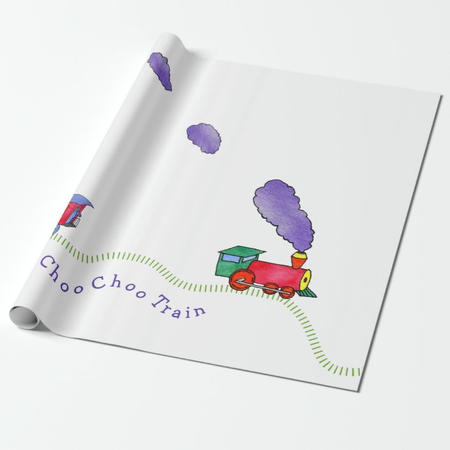 Papier Cadeau Train de Choo Choo (Déroulé)