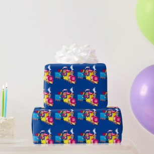 Papier Cadeau train et voiture