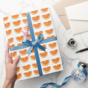 Papier Cadeau Tranche de fruit orange