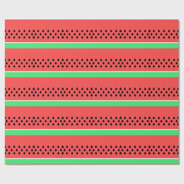 Papier Cadeau tranche de fruits de pastèque été (Plat)
