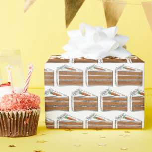 Papier Cadeau Tranches de gâteau carotté Footy Dessert Boulanger