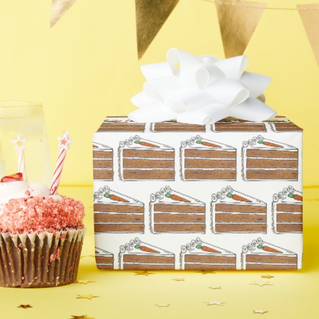 Papier Cadeau Tranches de gâteau carotté Footy Dessert Boulanger (Fête d'anniversaire)