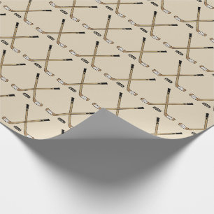 Papier Cadeau Traverser des bâtons de hockey et faire du canon B