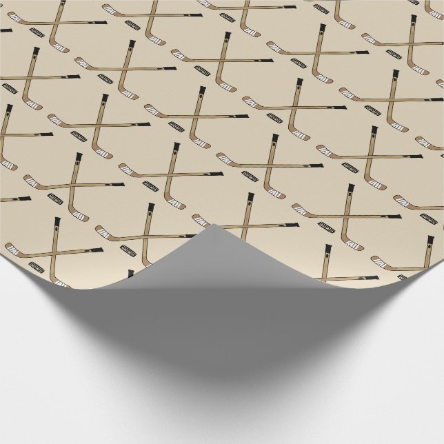 Papier Cadeau Traverser des bâtons de hockey et faire du canon B (Coin)