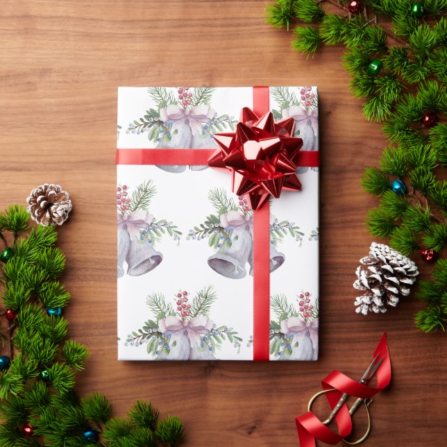 Papier Cadeau Trendy Christmas Bell Party Elegant Holidays (Cadeau de vacances)