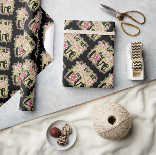 Papier Cadeau Trendy Things Love Valentines Day
