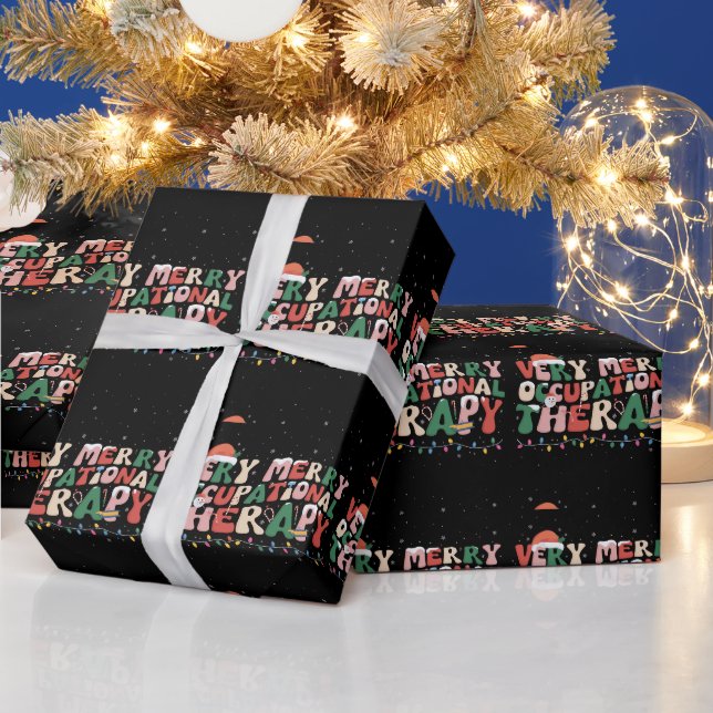 Papier Cadeau Très Joyeux ergothérapie Noël OT Noël (Vacances)