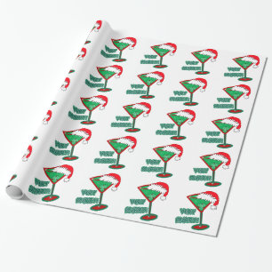 Papier Cadeau Très joyeux ! Papier d'emballage de Martini de