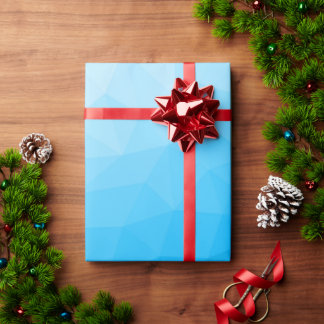Papier Cadeau Triangle motif de maillage géométrique dégradé cya