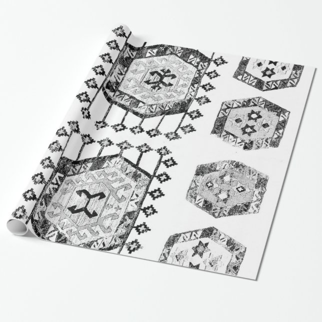 Papier Cadeau Triangle noir et blanc (Déroulé)