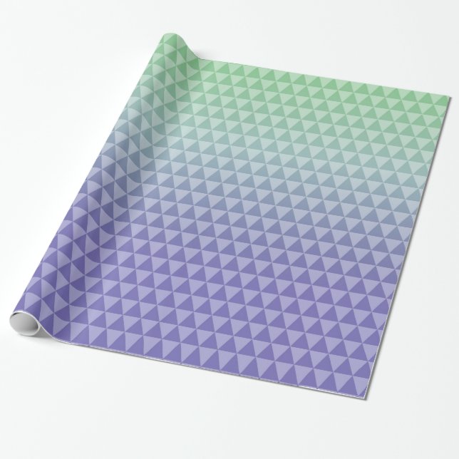 Papier Cadeau Triangles de Mint Purple (Déroulé)