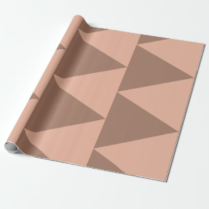 Papier Cadeau Triangles Géométriques Grandes Mousse de Mocha Ros