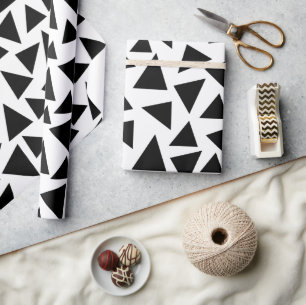 Papier Cadeau Triangles noirs
