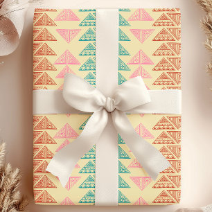 Papier Cadeau Tribal Arrowhead Motif africain Abstrait