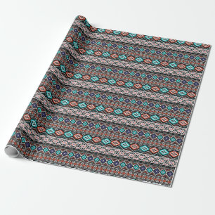 Papier Cadeau Tribal Navajo rétro : Géométrique Sans Seamless.