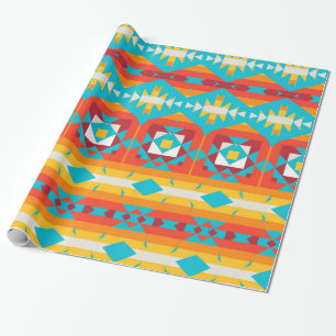 Papier Cadeau Tribal shapes rows