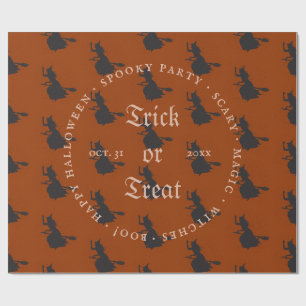 Papier Cadeau Trick sorcier ou traiter le Motif grunge d'Hallowe