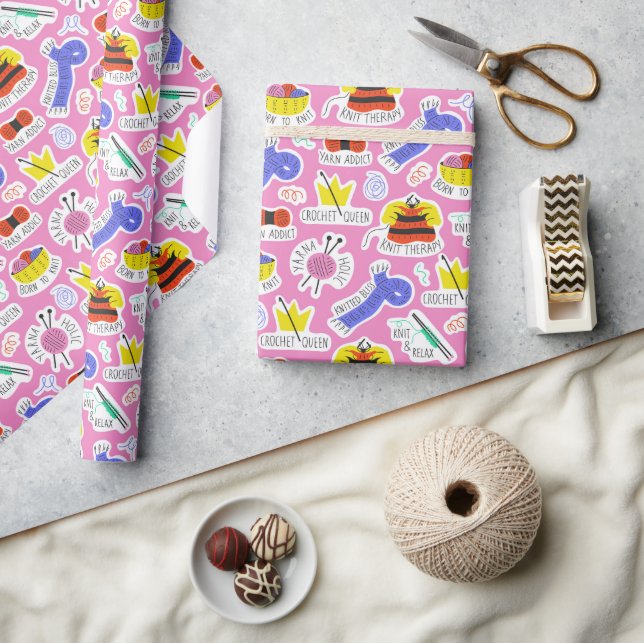 Papier Cadeau Tricot Crochet Love (Artisanat)