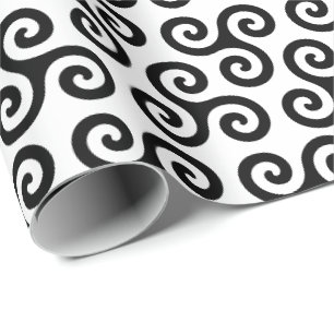 Papier Cadeau Triple Spiral Celtic triskele Symbole Motif