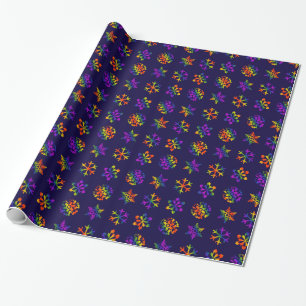 Papier Cadeau Trippy Snowflakes