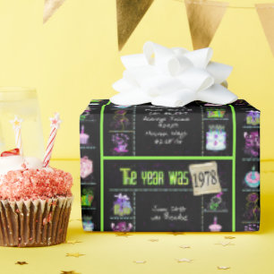 Papier Cadeau Trivia de l'année d'anniversaire 1978